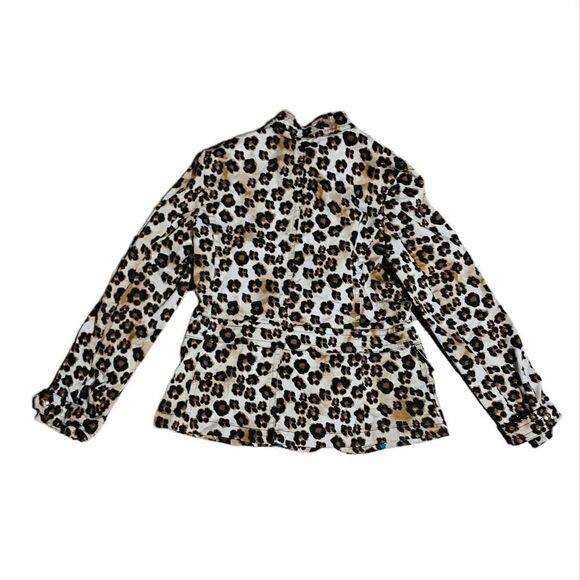 Women's CHARTER CLUB Animal Print Shacket Jacket Size 10 - Picture 3 of 5